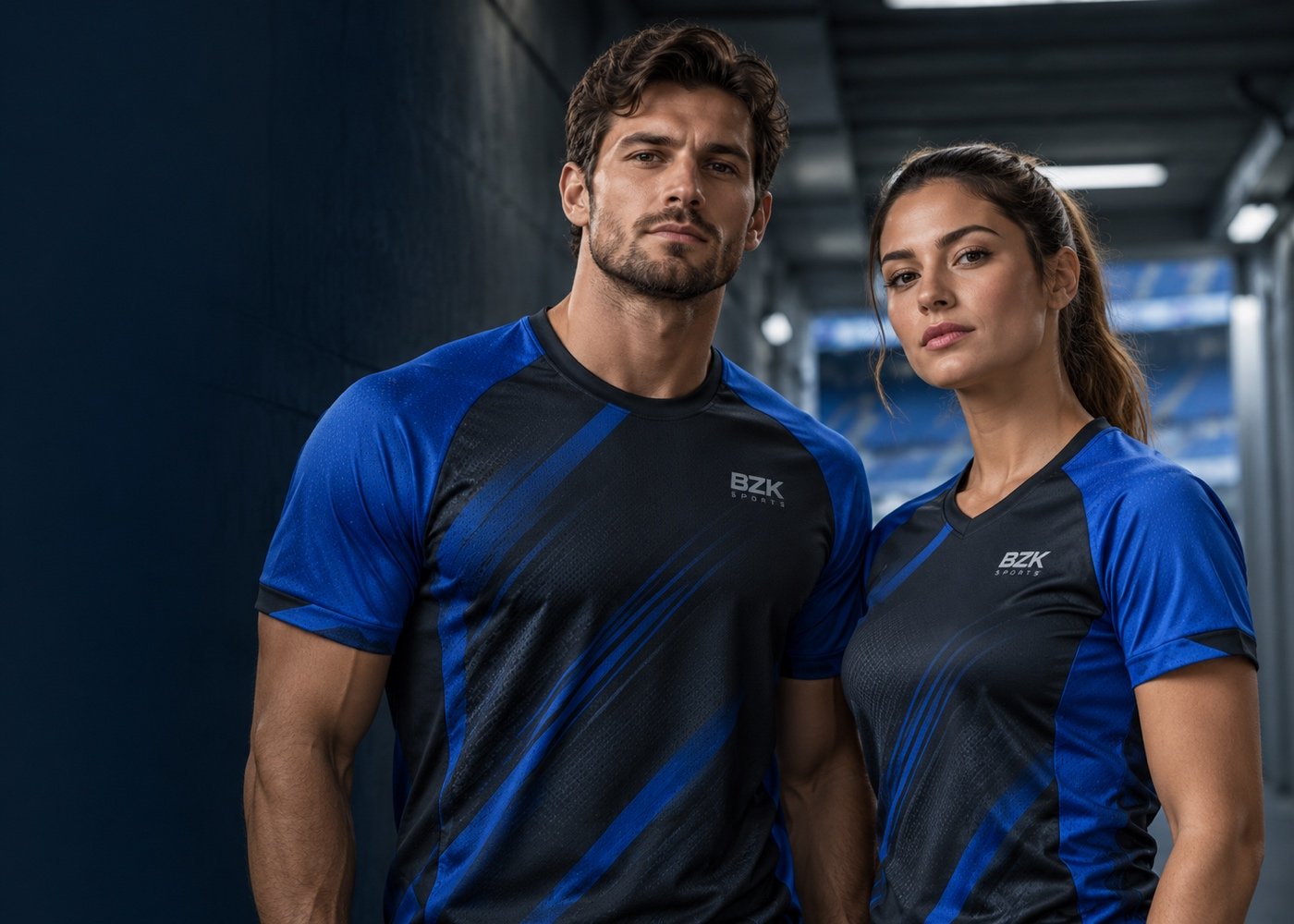 Athletes wearing coordinated BZK Sports performance apparel