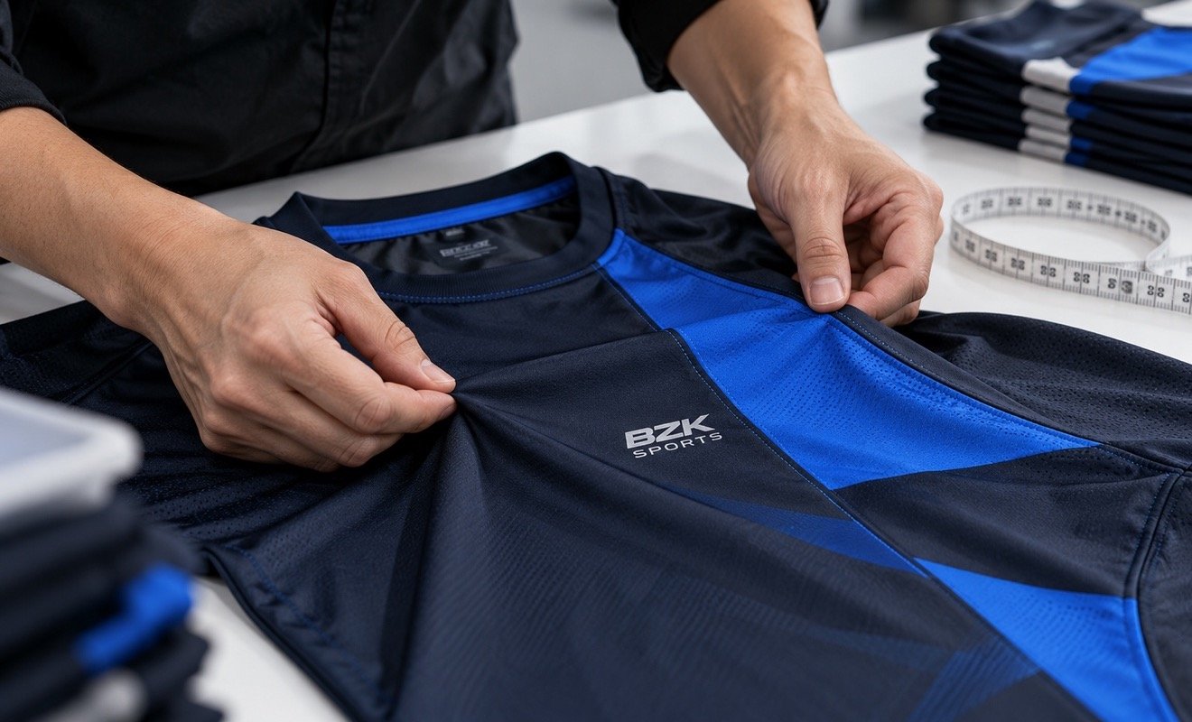 Checking a printed garment sample