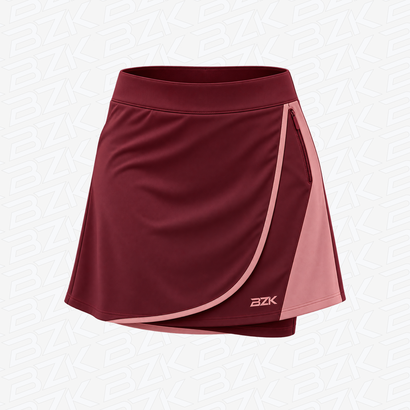 Women’s Sports Skirt 02 - Burgundy & Dusty Rose from the BZK Sports product collection