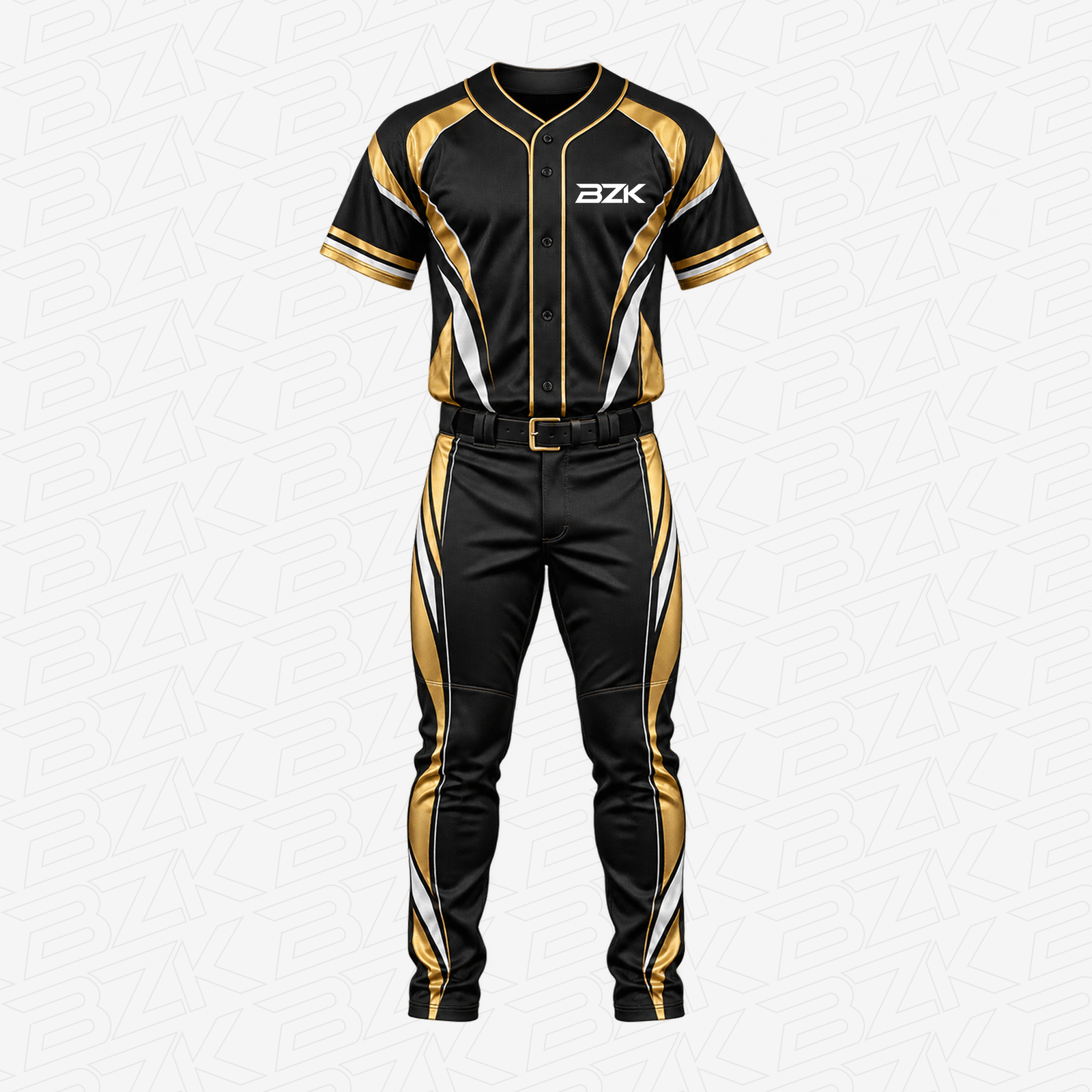 Baseball Uniform 02 - Black & Gold from the BZK Sports product collection