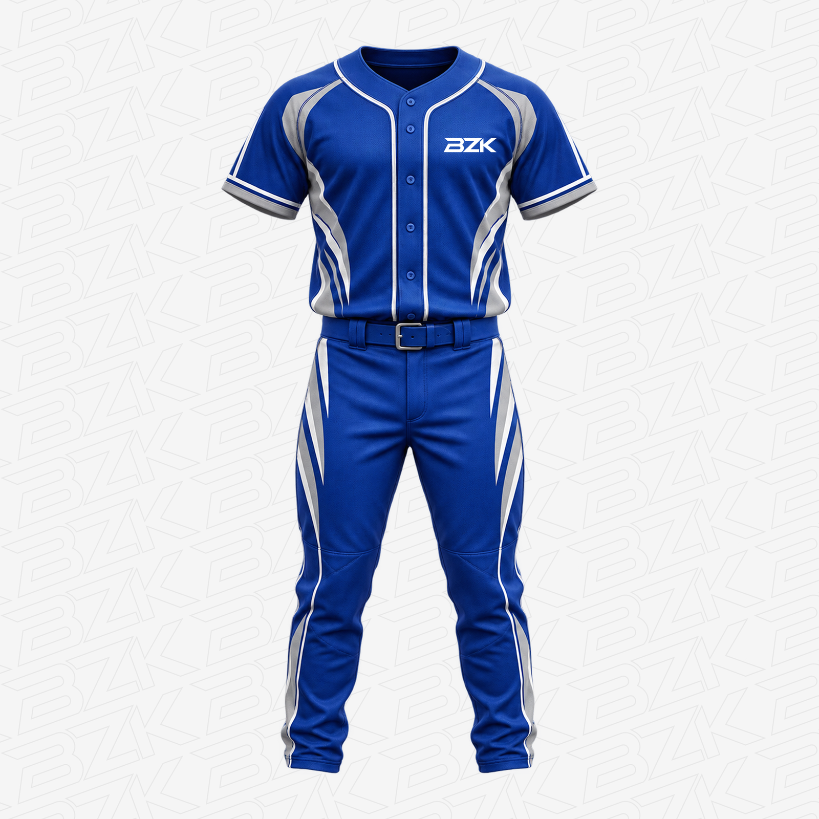 Baseball Uniform 03 - Blue & White from the BZK Sports product collection