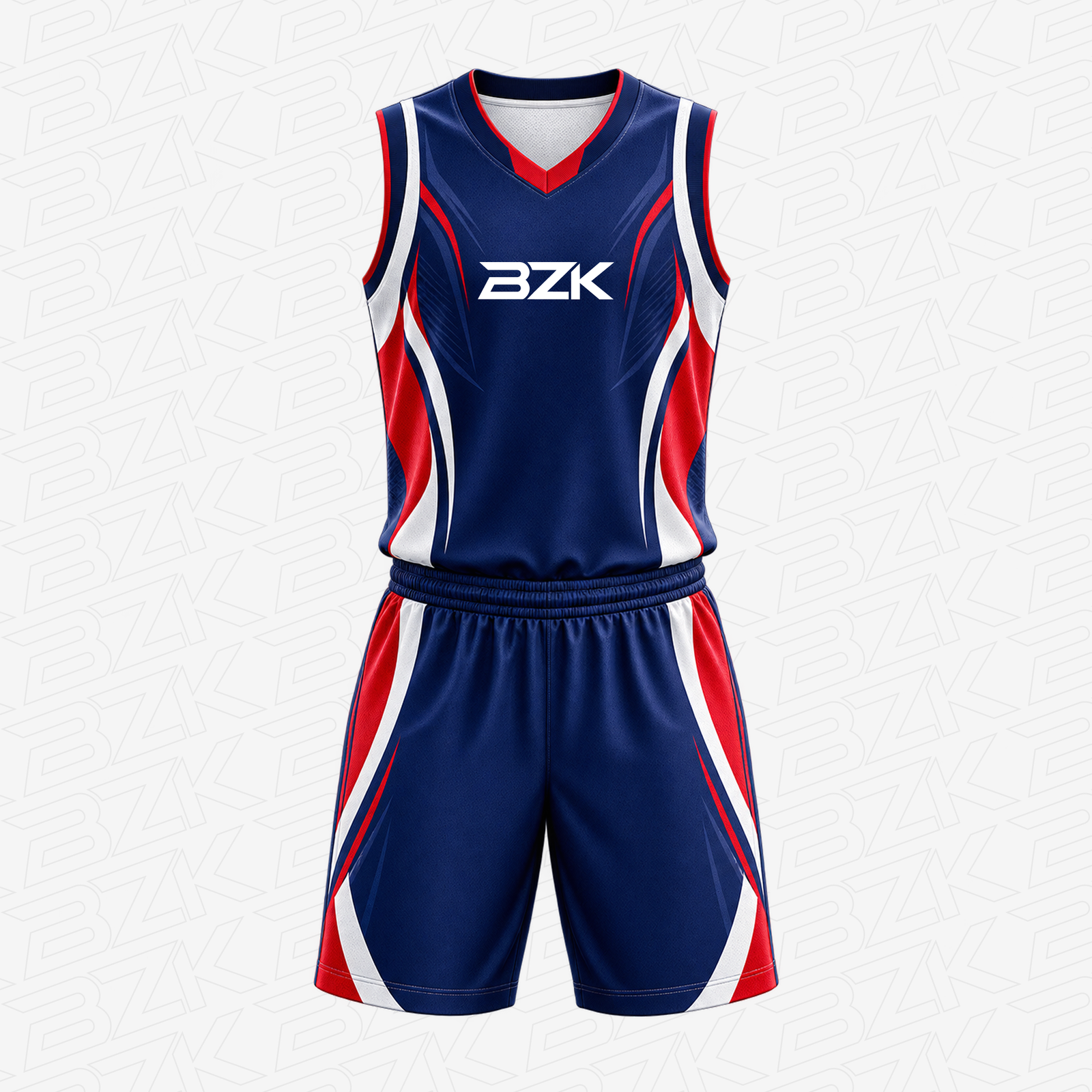 Basketball Uniform 02 - Navy & Red from the BZK Sports product collection