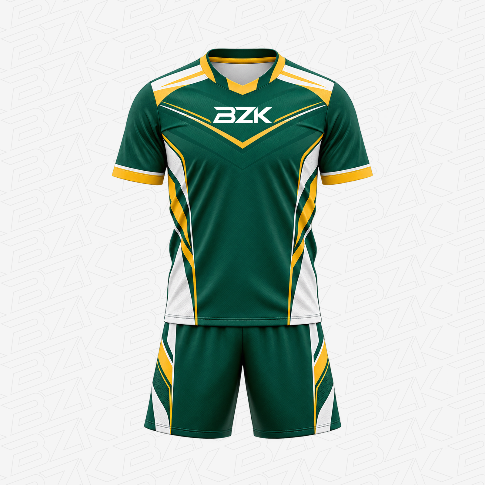 Soccer Uniform 04 - Green & Yellow from the BZK Sports product collection